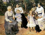 Max Slevogt Familie Slevogt im Garten von Godramstein painting